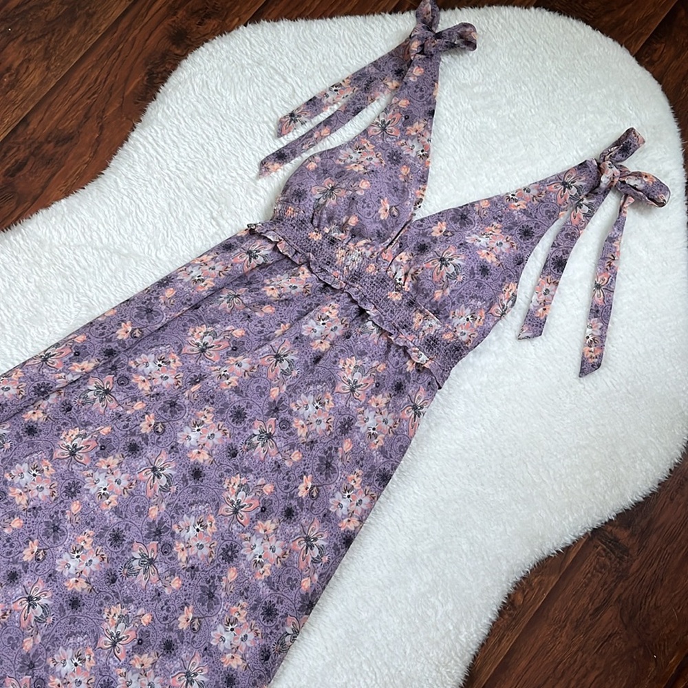 VS Floral Lace Maxi Dress with Bows